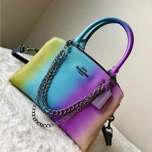 Coach Mini Lillie Carryall bag in Ombré print with chain charm